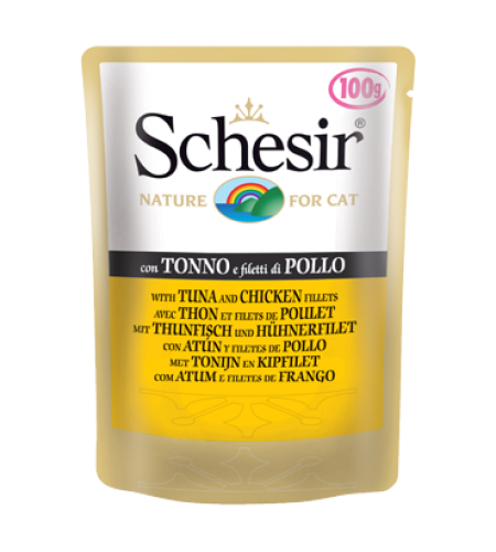 SCHESIR GATO ATUM COM FILETE DE FRANGO (SAQUETA) 100GR